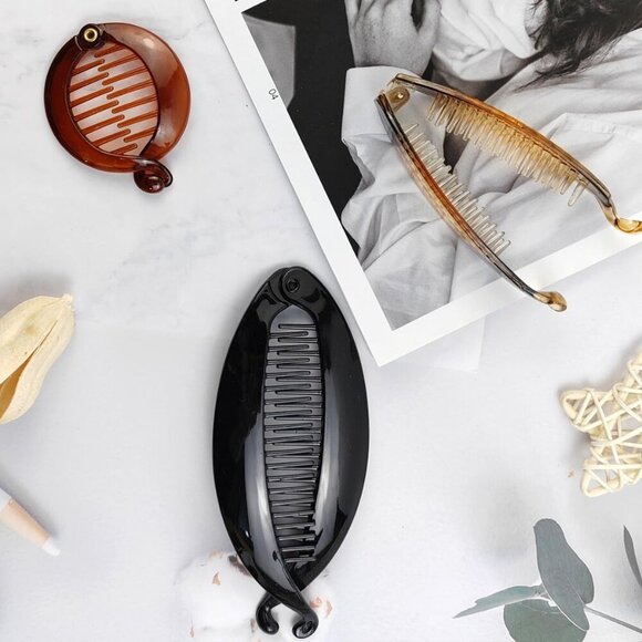 20PCS Banana Hair Clips Durable Resin Plastic T style for Women Girls